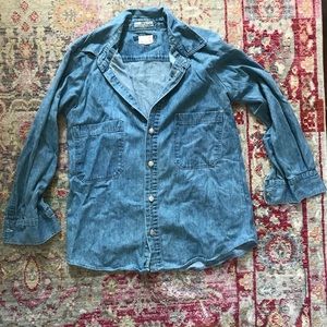 Urban Outfitters Thin Denim Button Down